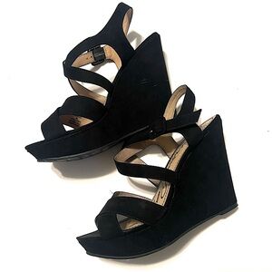 American Rag Women's Black Wedge Sandals